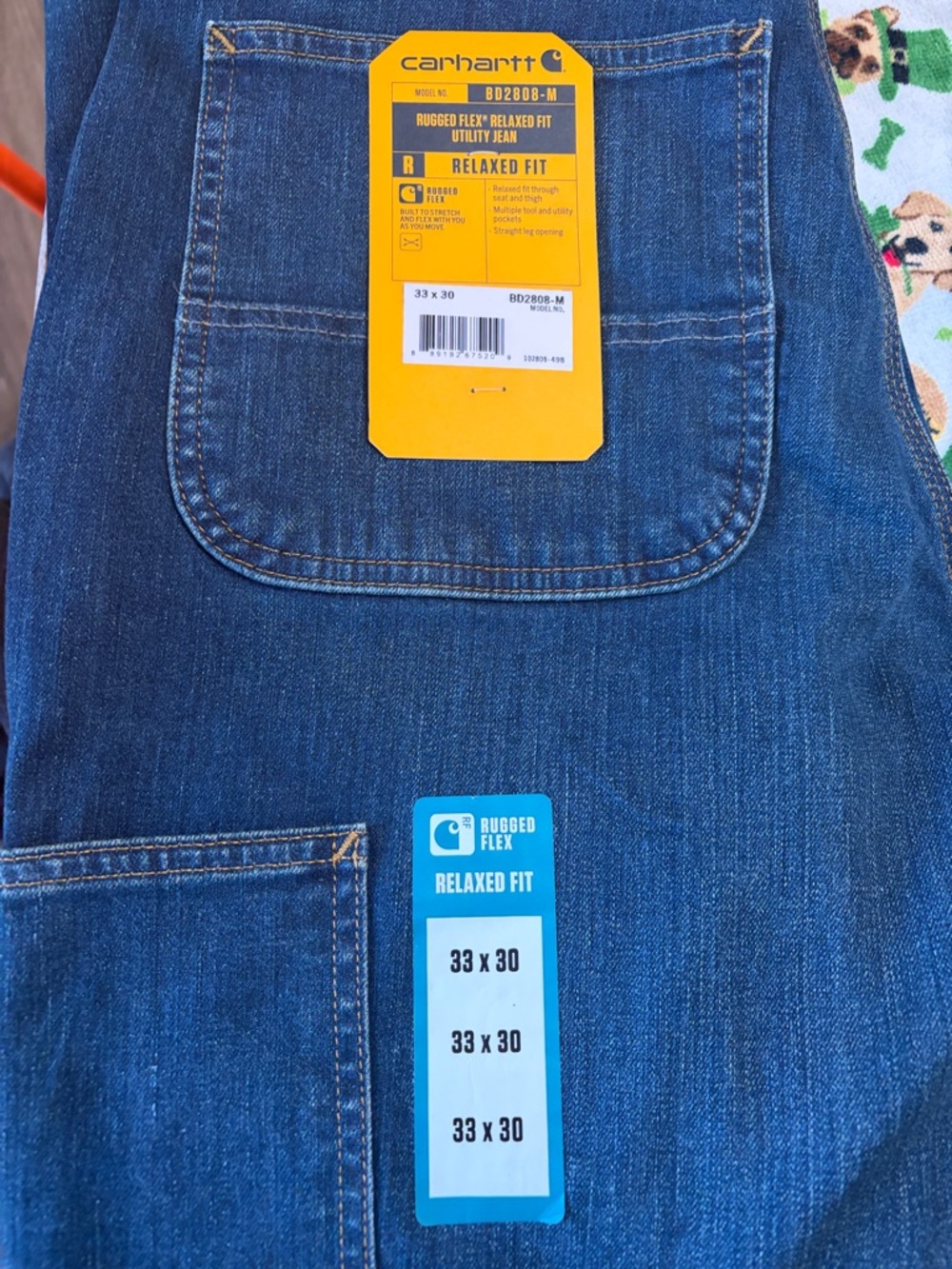 Carhartt Men’s Relaxed Fit Utility Jeans - Blue Denim